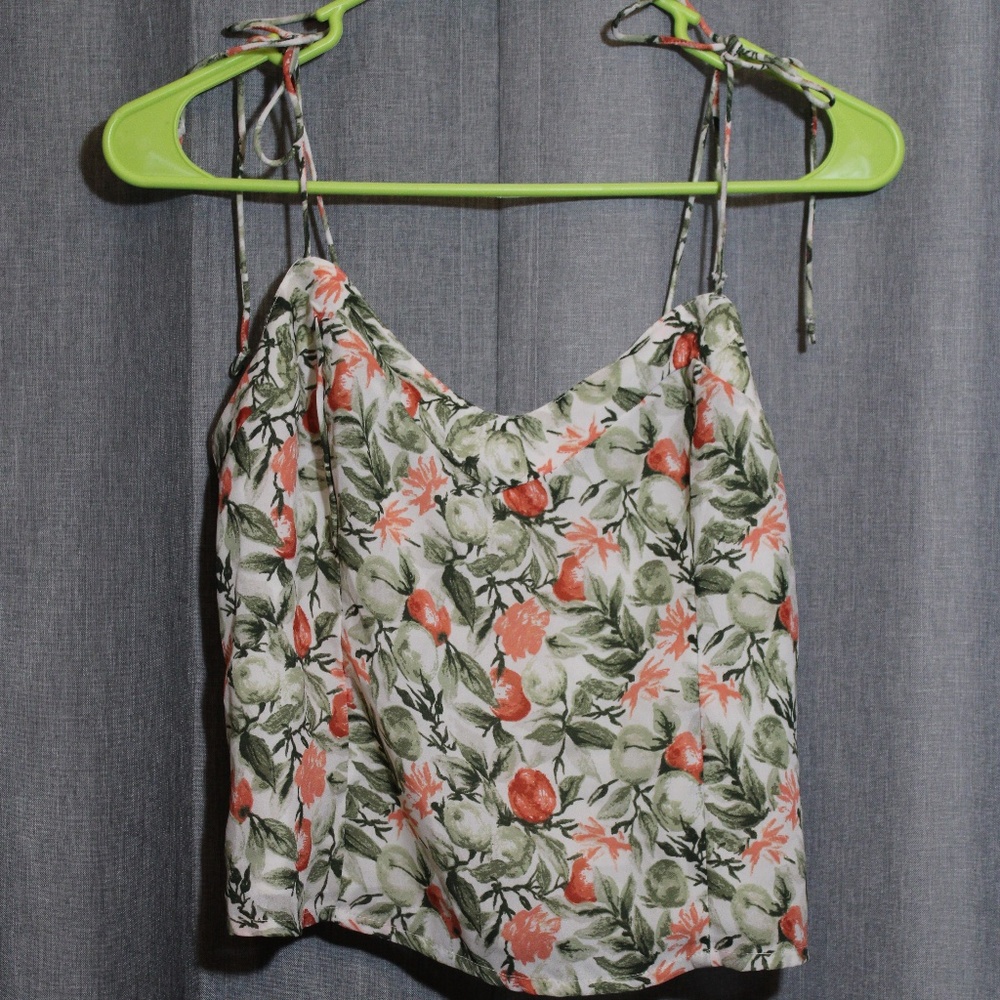 Floral Abercrombie and fitch tank top with tie straps